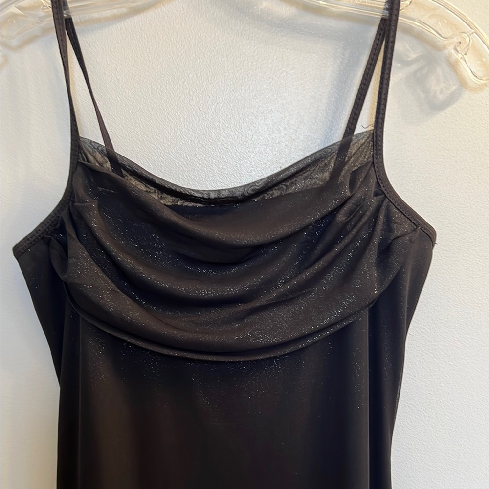 EUC Rocket Candy Black Glittery Cowl Neck Maxi Dress Size Small